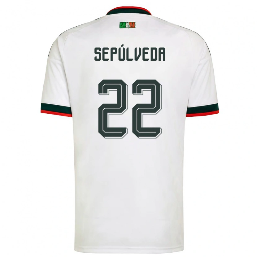 Danxen Men Mexico Ángel Sepúlveda #22 White Burgundy Green Away Jersey 26-28 T-Shirt