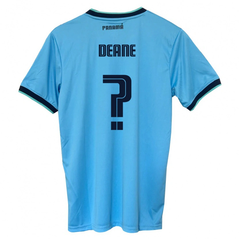 Danxen Men Panama Sean Deane #0 Sky Blue Black Away Jersey 26-28 T-Shirt