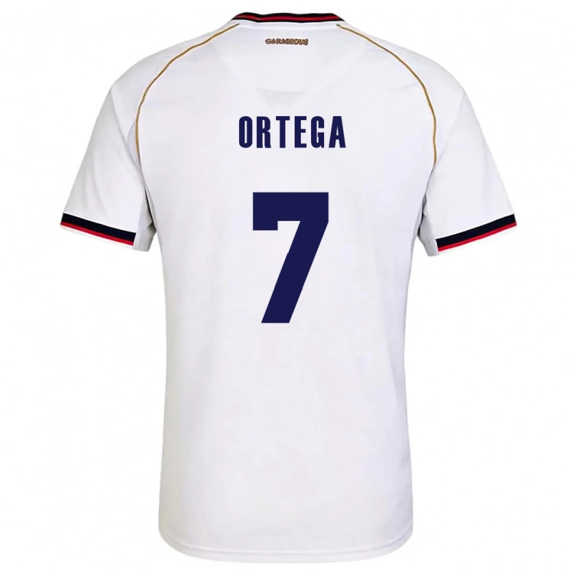Danxen Men Panama Mauro Ortega #7 White Red Away Jersey 26-28 T-Shirt