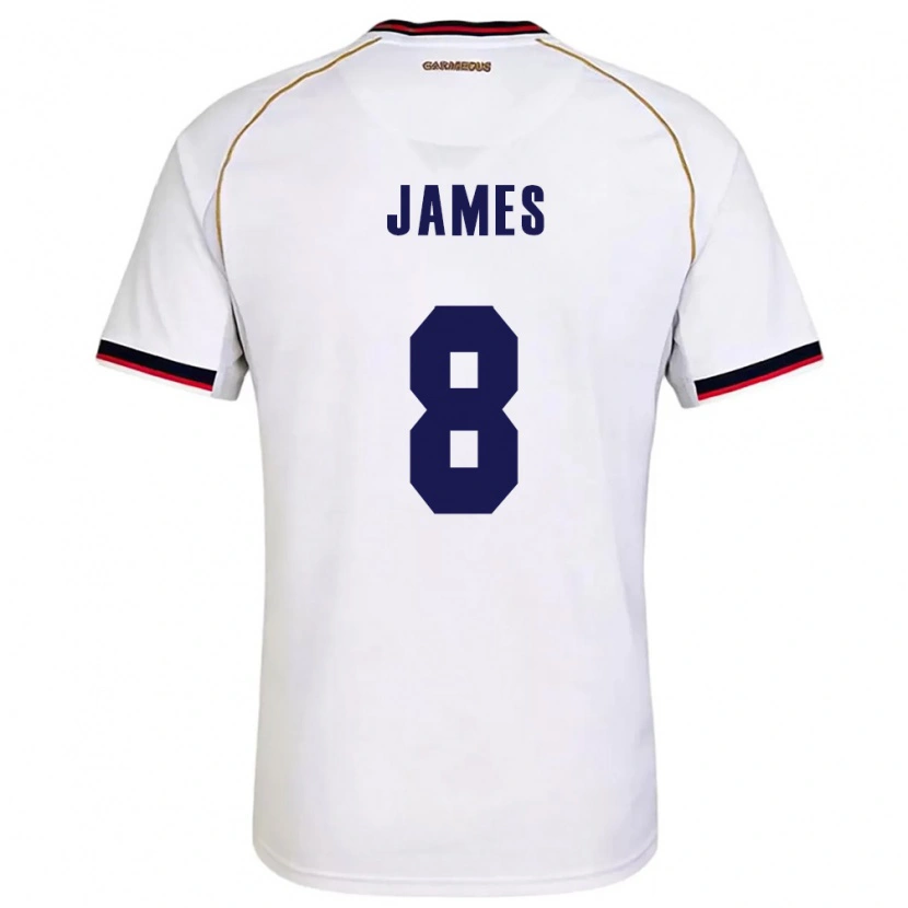 Danxen Men Panama Ángel James #8 White Red Away Jersey 26-28 T-Shirt