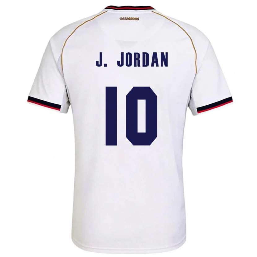 Danxen Men Panama Jasio Jordan #10 White Red Away Jersey 26-28 T-Shirt