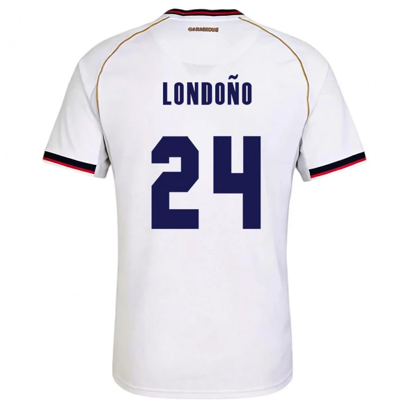 Danxen Men Panama Azarias Londoño #24 White Red Away Jersey 26-28 T-Shirt