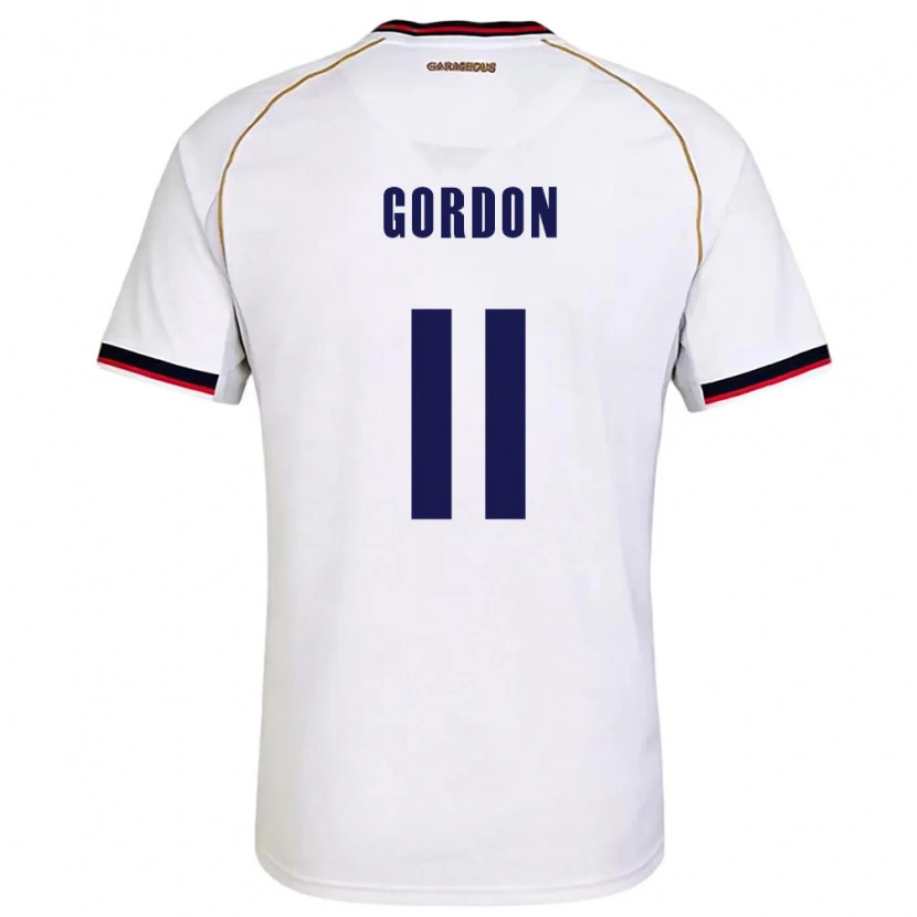 Danxen Men Panama Gerson Gordon #11 White Red Away Jersey 26-28 T-Shirt