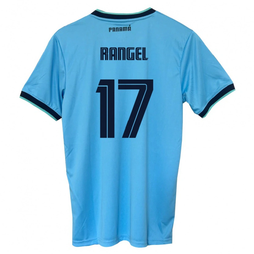 Danxen Men Panama Kenia Rangel #17 Sky Blue Black Away Jersey 26-28 T-Shirt