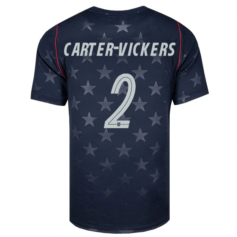 Danxen Men United States Cameron Carter-Vickers #2 Black White Red Away Jersey 26-28 T-Shirt
