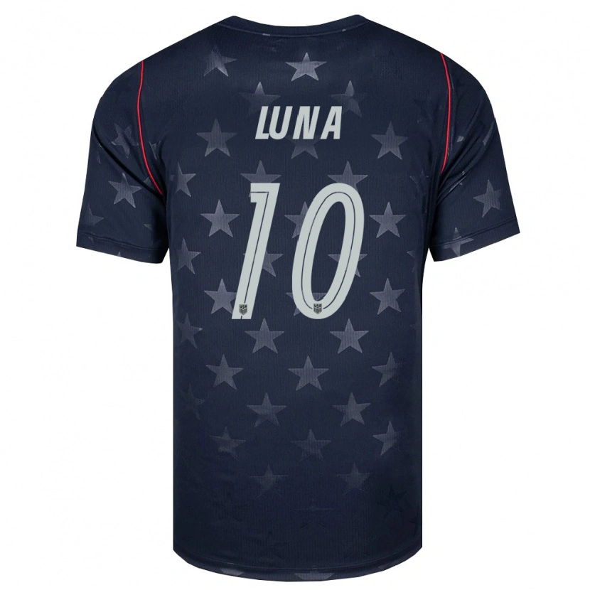 Danxen Men United States Diego Luna #10 Black White Red Away Jersey 26-28 T-Shirt