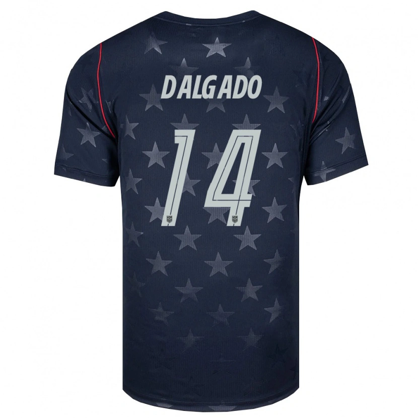Danxen Men United States Riley Dalgado #14 Black White Red Away Jersey 26-28 T-Shirt