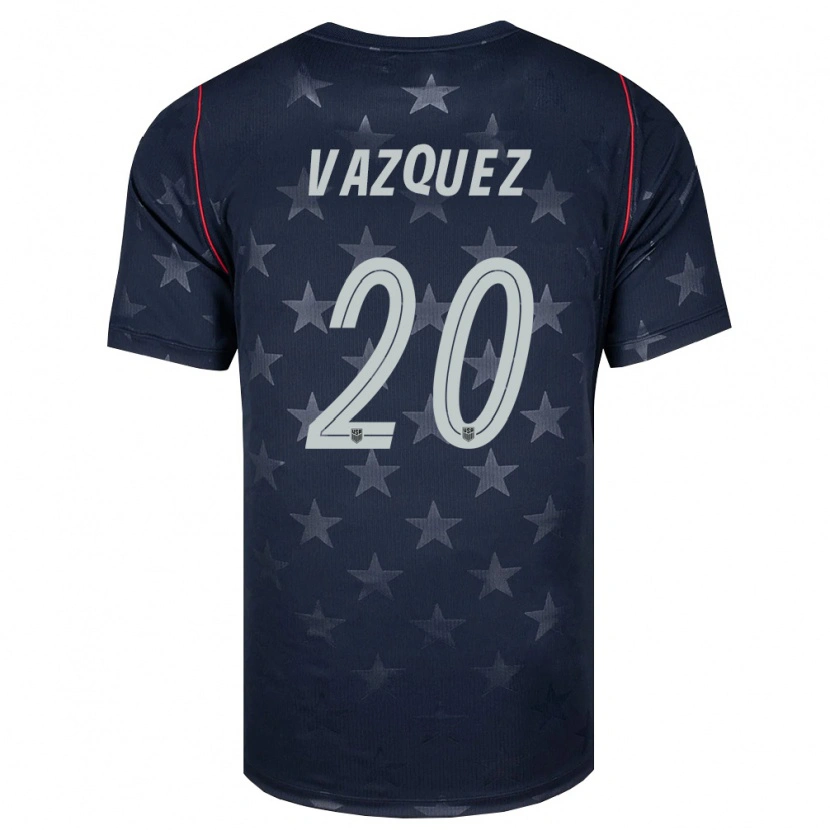 Danxen Men United States Brandon Vazquez #20 Black White Red Away Jersey 26-28 T-Shirt
