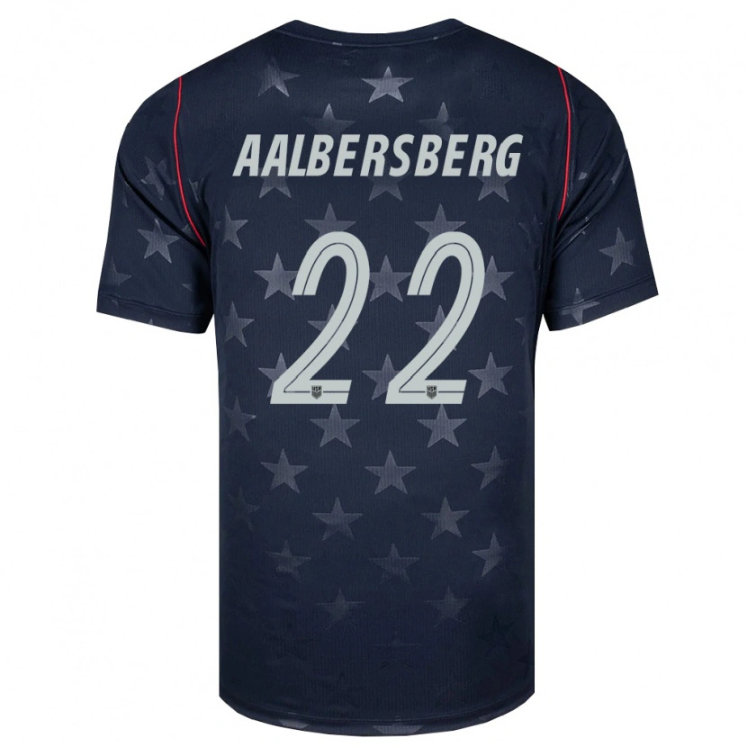 Danxen Men United States Miles Aalbersberg #22 Black White Red Away Jersey 26-28 T-Shirt