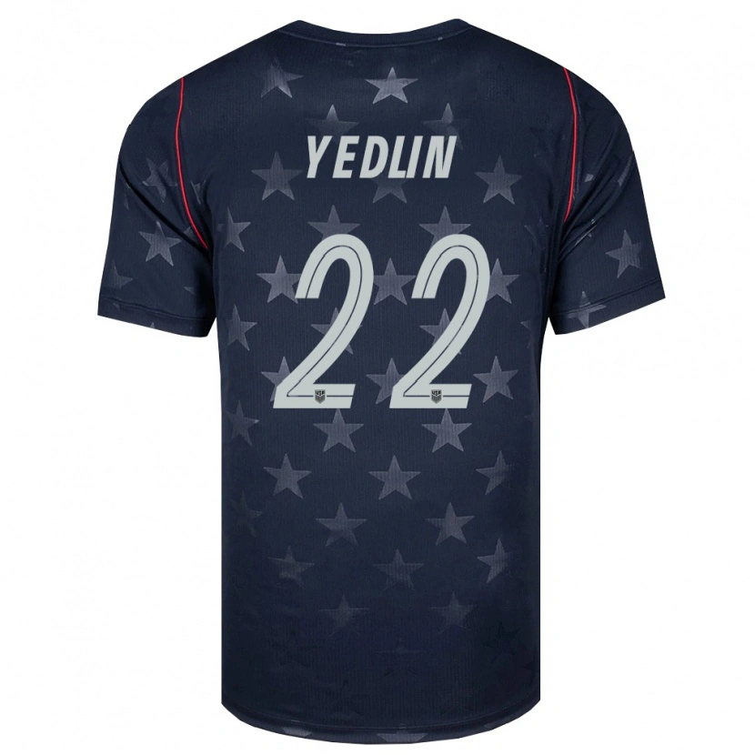 Danxen Men United States Deandre Yedlin #22 Black White Red Away Jersey 26-28 T-Shirt