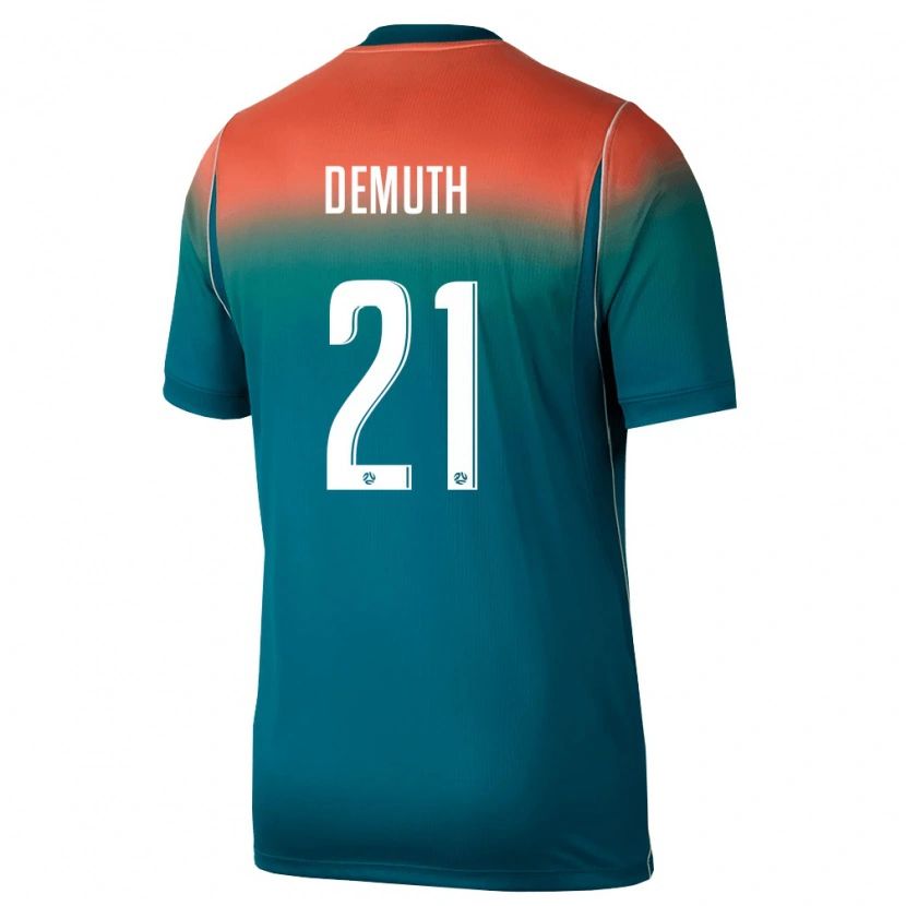 Danxen Men Australia Luka Demuth #21 Green Pink Away Jersey 26-28 T-Shirt