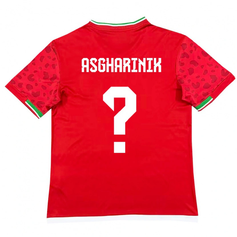 Danxen Men Iran Samsam Asgharinik #0 Red White Away Jersey 26-28 T-Shirt