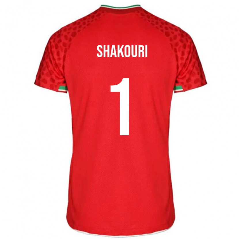 Danxen Men Iran Arsha Shakouri #1 Red White Away Jersey 26-28 T-Shirt