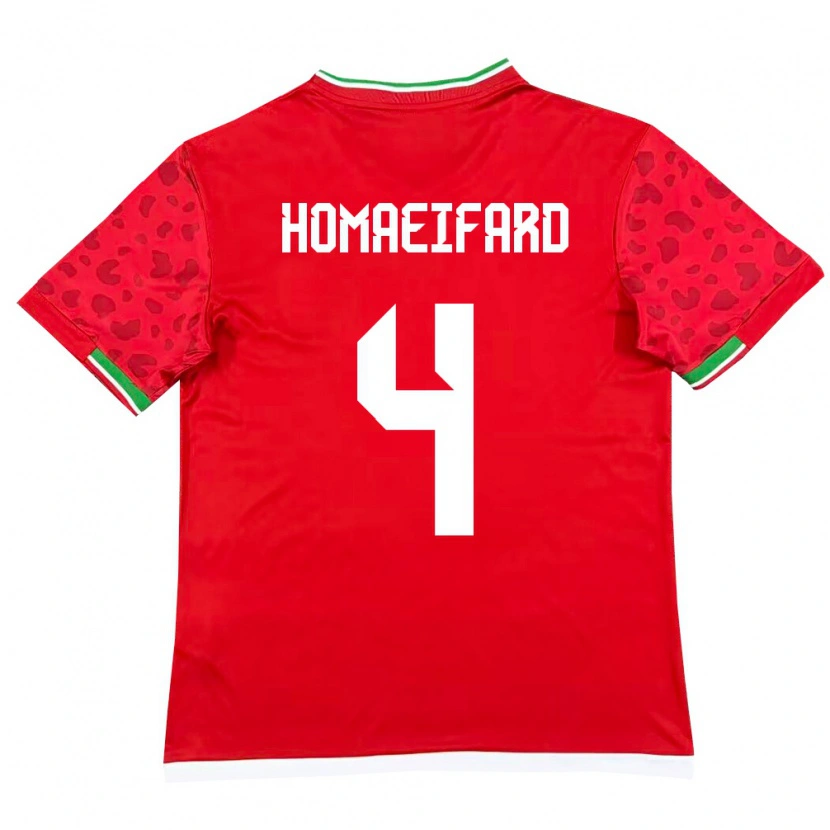 Danxen Men Iran Alireza Homaeifard #4 Red White Away Jersey 26-28 T-Shirt