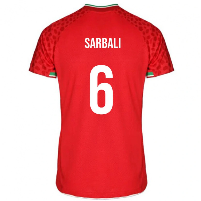 Danxen Men Iran Zahra Sarbali #6 Red White Away Jersey 26-28 T-Shirt