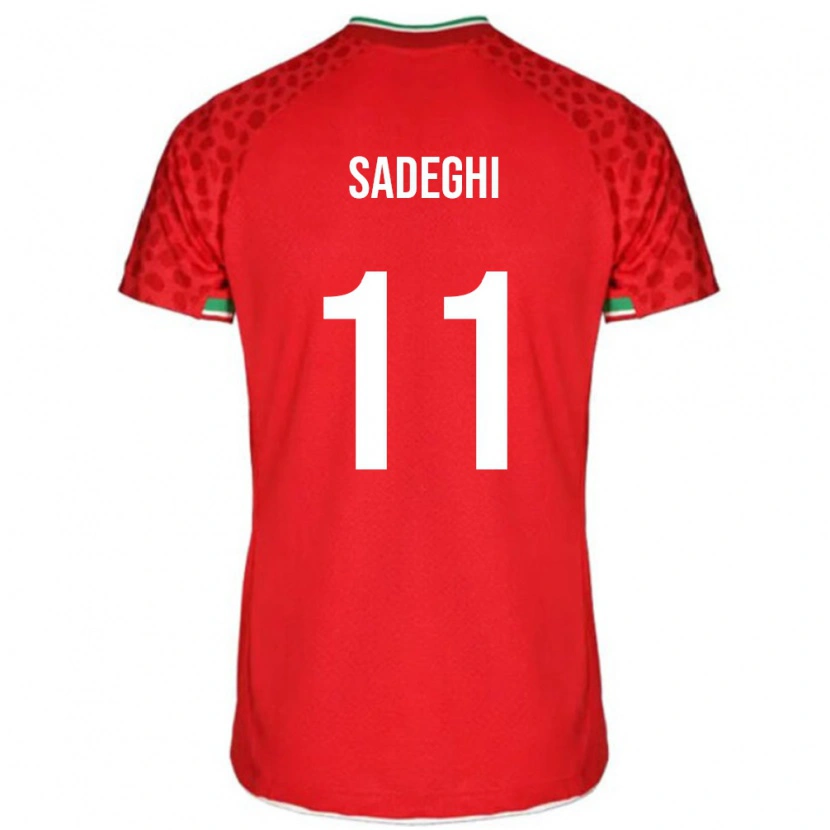 Danxen Men Iran Mahan Sadeghi #11 Red White Away Jersey 26-28 T-Shirt