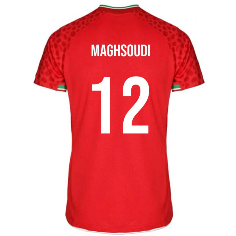 Danxen Men Iran Amirmehdi Maghsoudi #12 Red White Away Jersey 26-28 T-Shirt