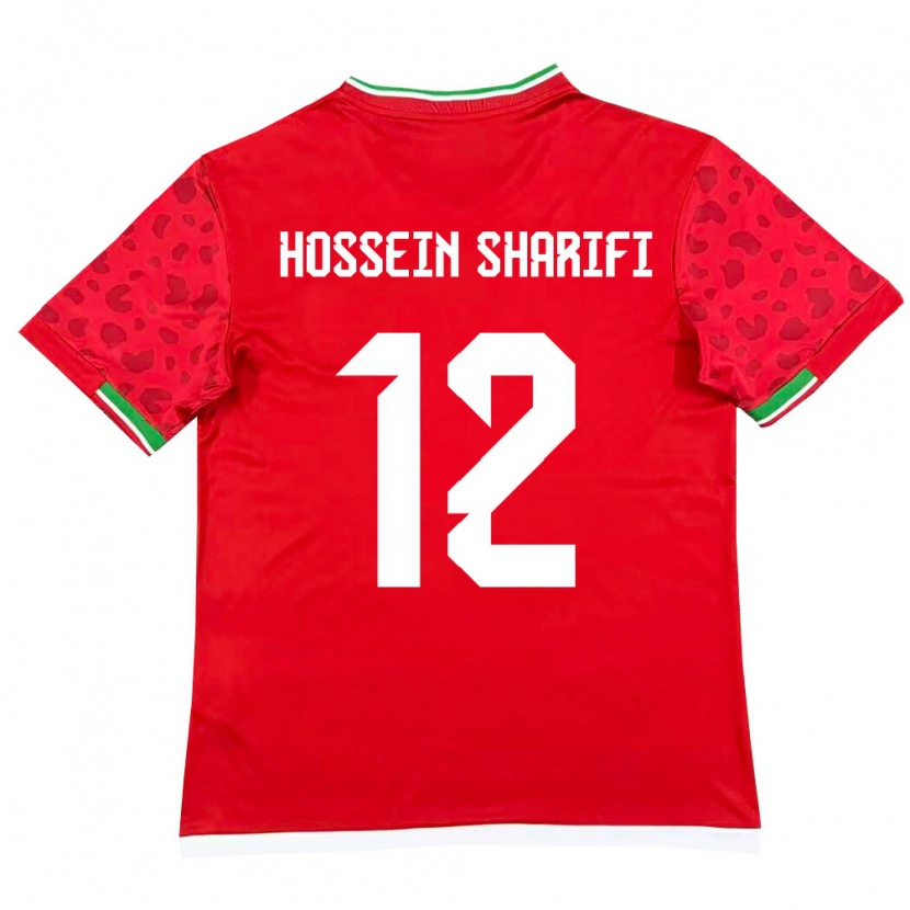 Danxen Men Iran Mohammad Hossein Sharifi #12 Red White Away Jersey 26-28 T-Shirt