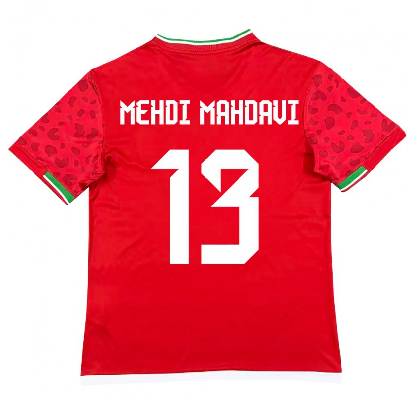 Danxen Men Iran Seyed Mehdi Mahdavi #13 Red White Away Jersey 26-28 T-Shirt