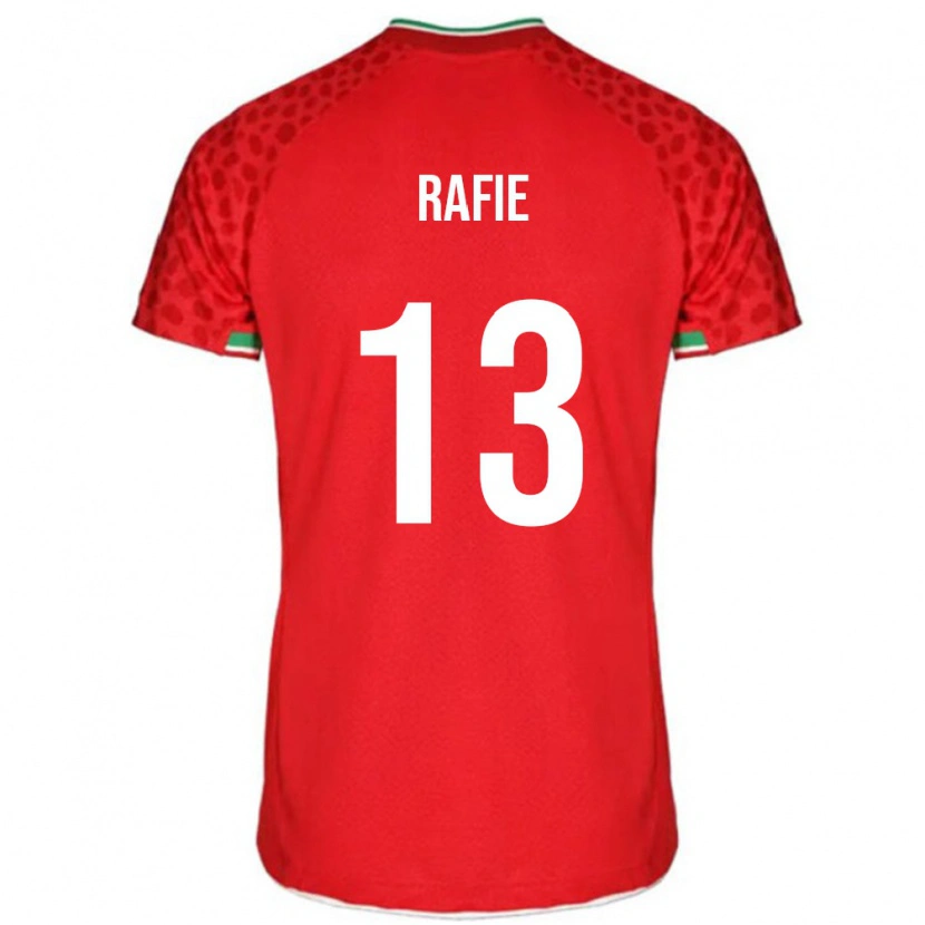 Danxen Men Iran Abbas Rafie #13 Red White Away Jersey 26-28 T-Shirt
