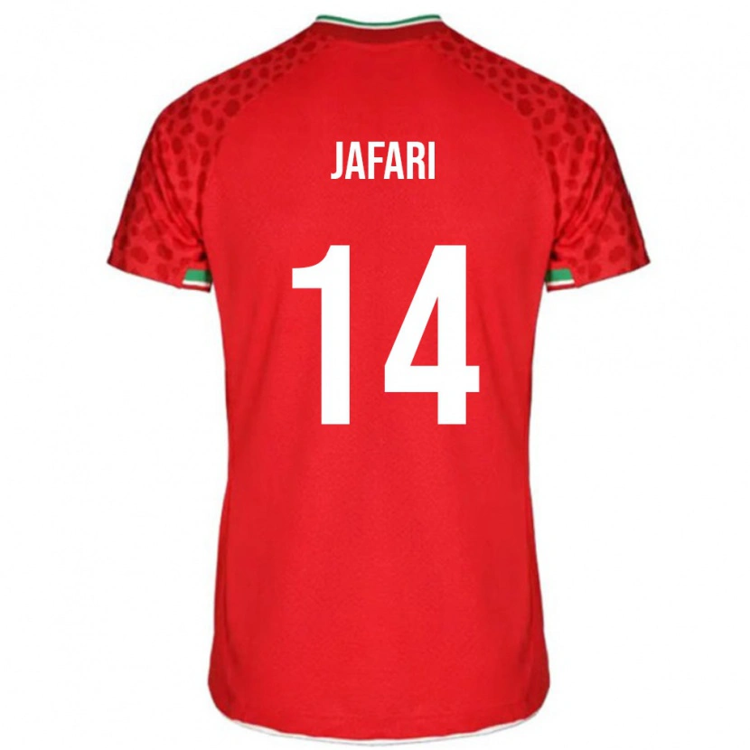 Danxen Men Iran Farhan Jafari #14 Red White Away Jersey 26-28 T-Shirt