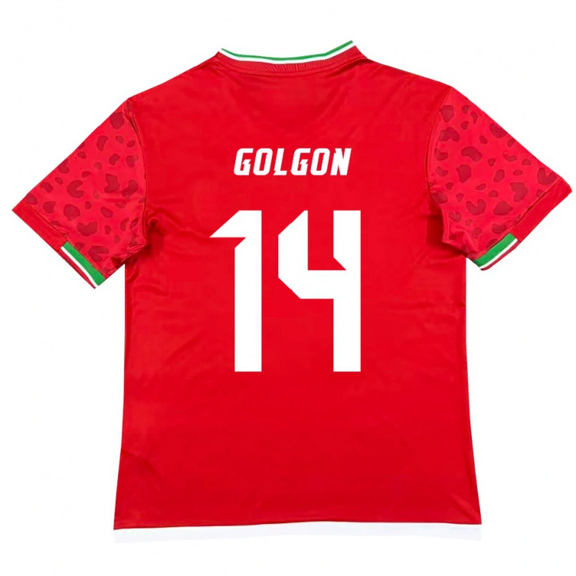 Danxen Men Iran Sam Golgon #14 Red White Away Jersey 26-28 T-Shirt