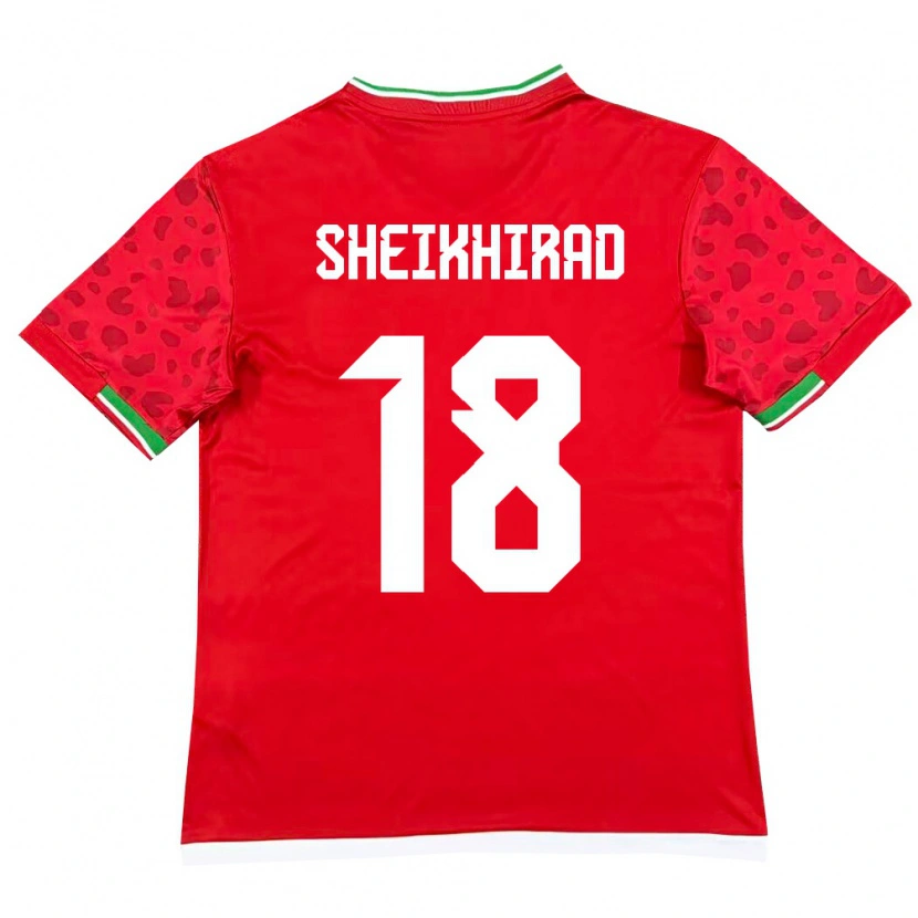 Danxen Men Iran Amirreza Sheikhirad #18 Red White Away Jersey 26-28 T-Shirt