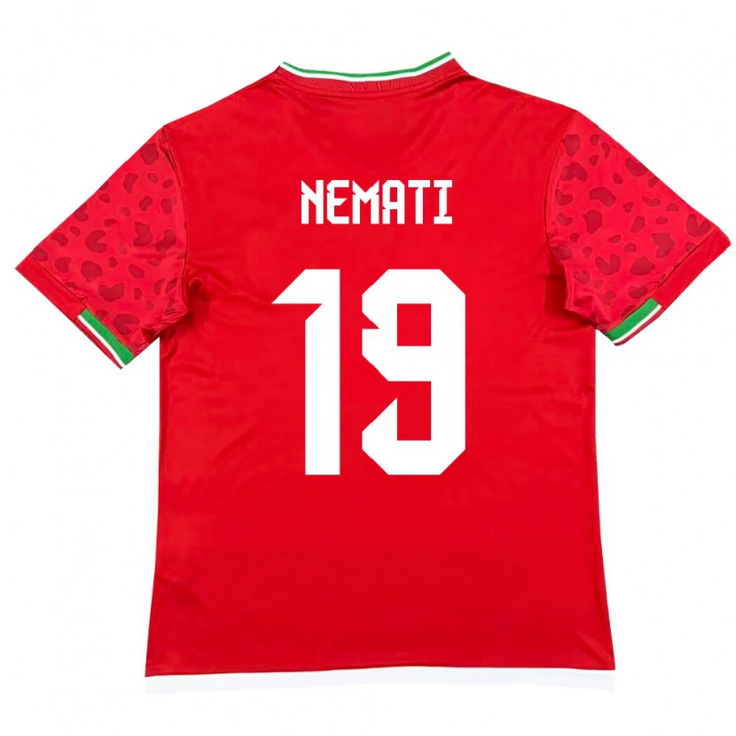 Danxen Men Iran Ali Nemati #19 Red White Away Jersey 26-28 T-Shirt