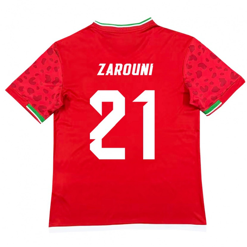 Danxen Men Iran Hamidreza Zarouni #21 Red White Away Jersey 26-28 T-Shirt