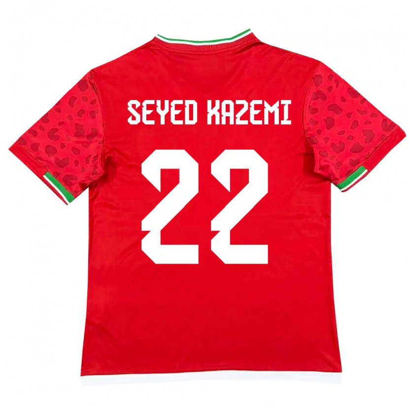 Danxen Men Iran Arefeh Seyed Kazemi #22 Red White Away Jersey 26-28 T-Shirt