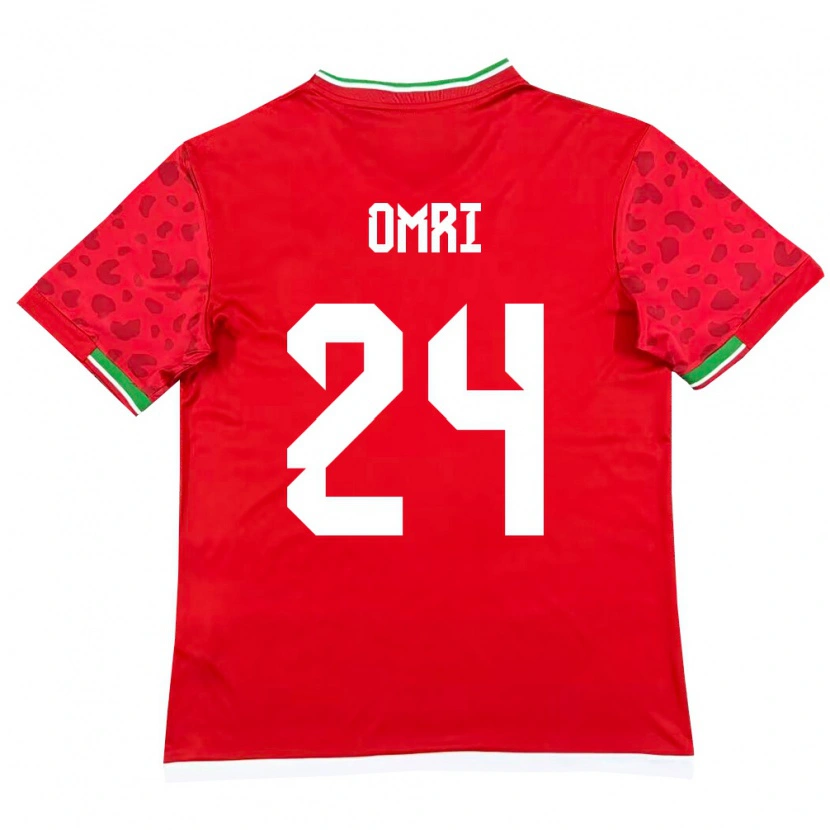 Danxen Men Iran Mohammad Omri #24 Red White Away Jersey 26-28 T-Shirt