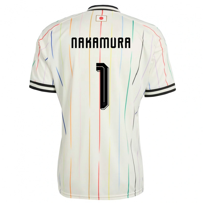 Danxen Men Japan Keisuke Nakamura #1 White Black Away Jersey 26-28 T-Shirt