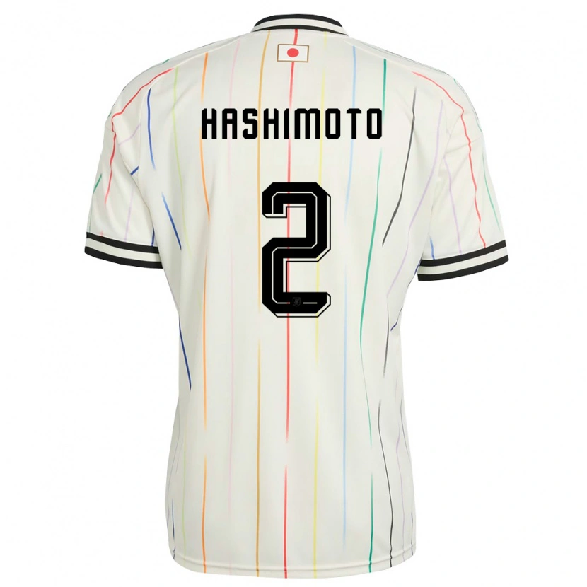 Danxen Men Japan Riku Hashimoto #2 White Black Away Jersey 26-28 T-Shirt