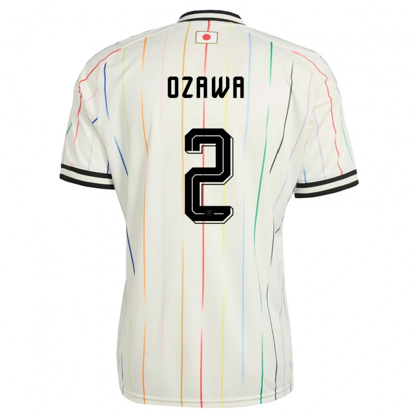 Danxen Men Japan Haruki Ozawa #2 White Black Away Jersey 26-28 T-Shirt