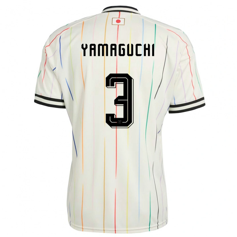 Danxen Men Japan Gota Yamaguchi #3 White Black Away Jersey 26-28 T-Shirt