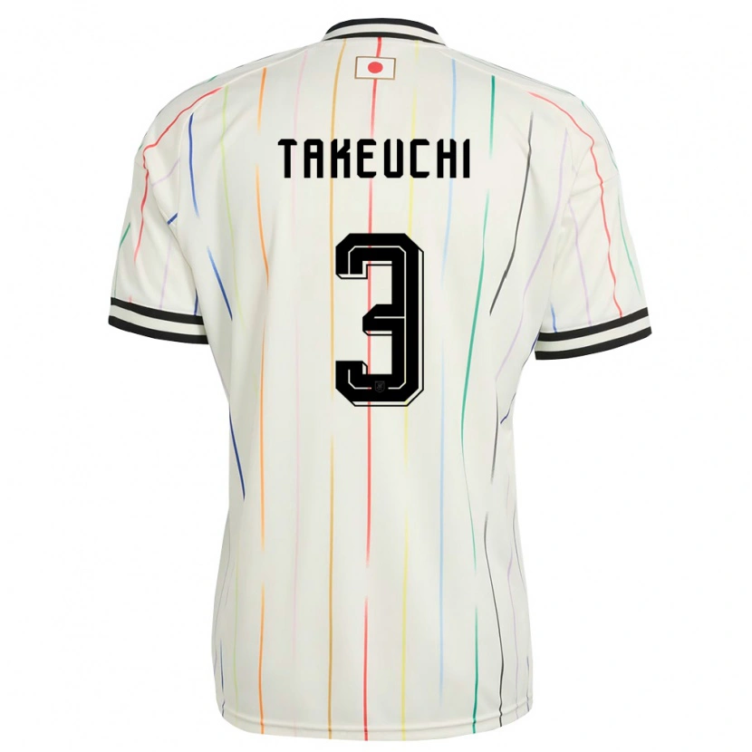 Danxen Men Japan Yuzo Takeuchi #3 White Black Away Jersey 26-28 T-Shirt