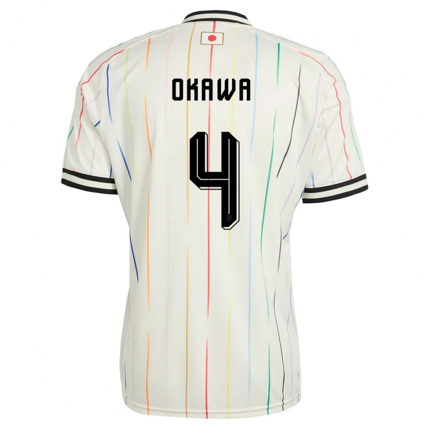 Danxen Men Japan Yugo Okawa #4 White Black Away Jersey 26-28 T-Shirt