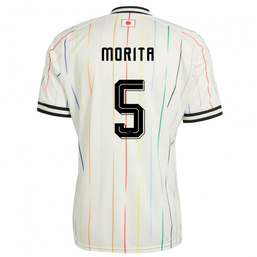 Danxen Men Japan Hidemasa Morita #5 White Black Away Jersey 26-28 T-Shirt