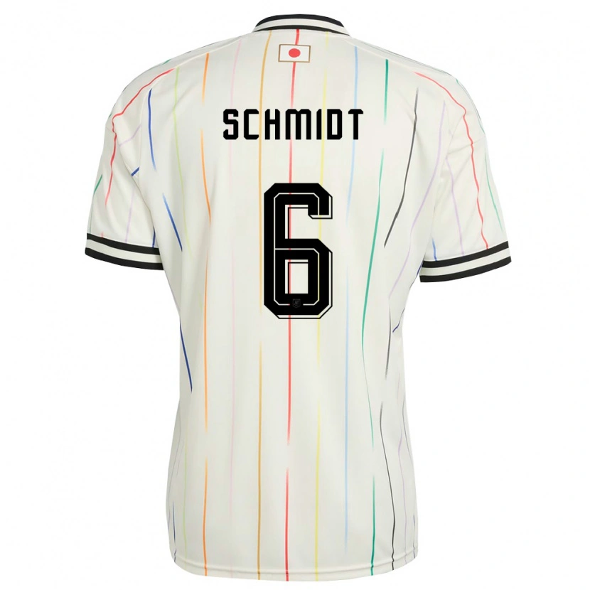 Danxen Men Japan Nick Schmidt #6 White Black Away Jersey 26-28 T-Shirt