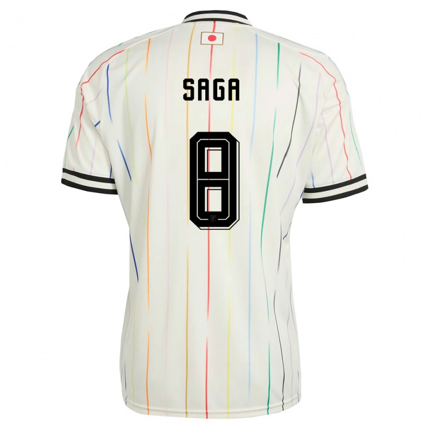 Danxen Men Japan Hyuga Saga #8 White Black Away Jersey 26-28 T-Shirt