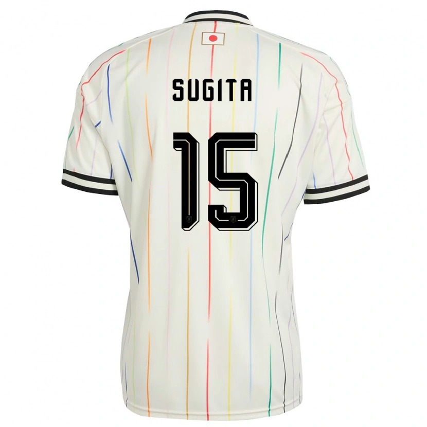 Danxen Men Japan Hina Sugita #15 White Black Away Jersey 26-28 T-Shirt