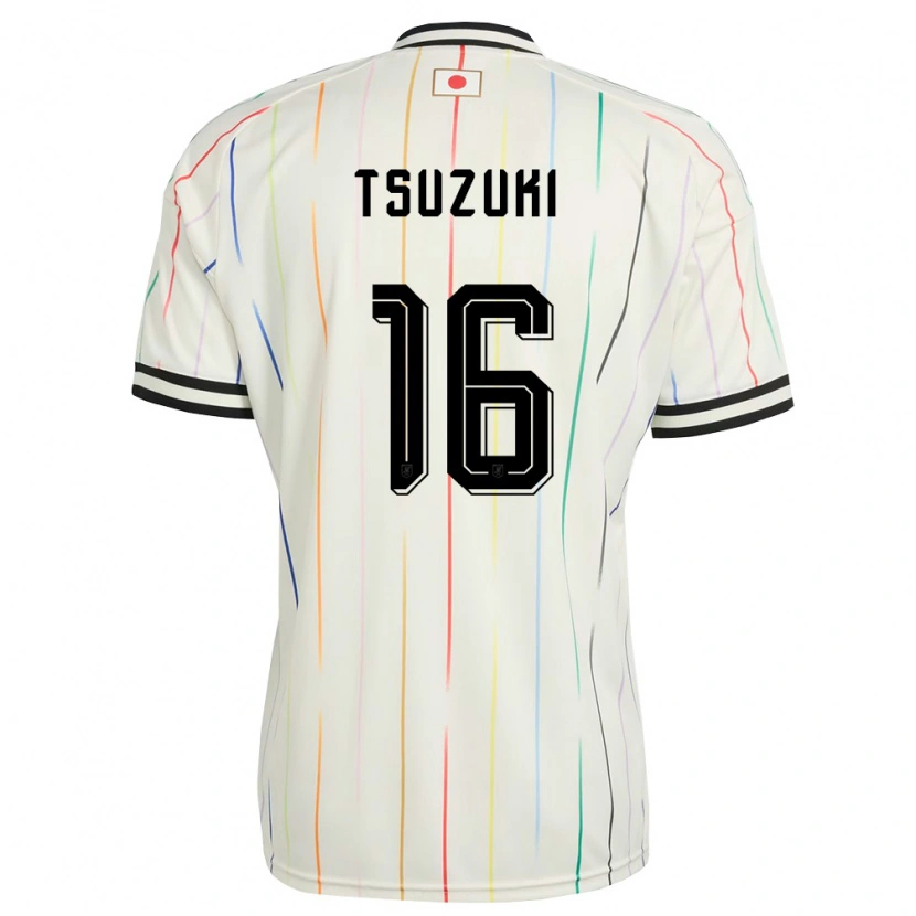 Danxen Men Japan Shunta Tsuzuki #16 White Black Away Jersey 26-28 T-Shirt