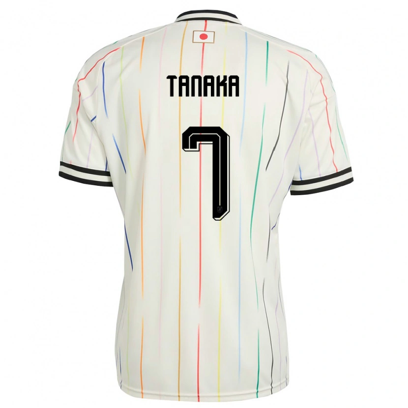 Danxen Men Japan Ao Tanaka #7 White Black Away Jersey 26-28 T-Shirt