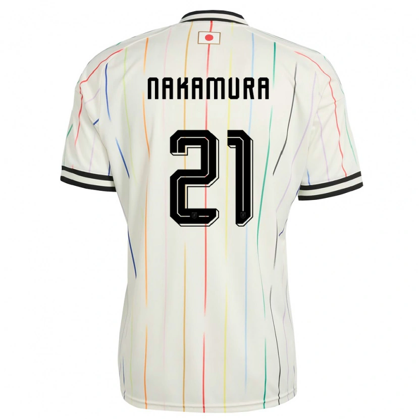 Danxen Men Japan Jiro Nakamura #21 White Black Away Jersey 26-28 T-Shirt