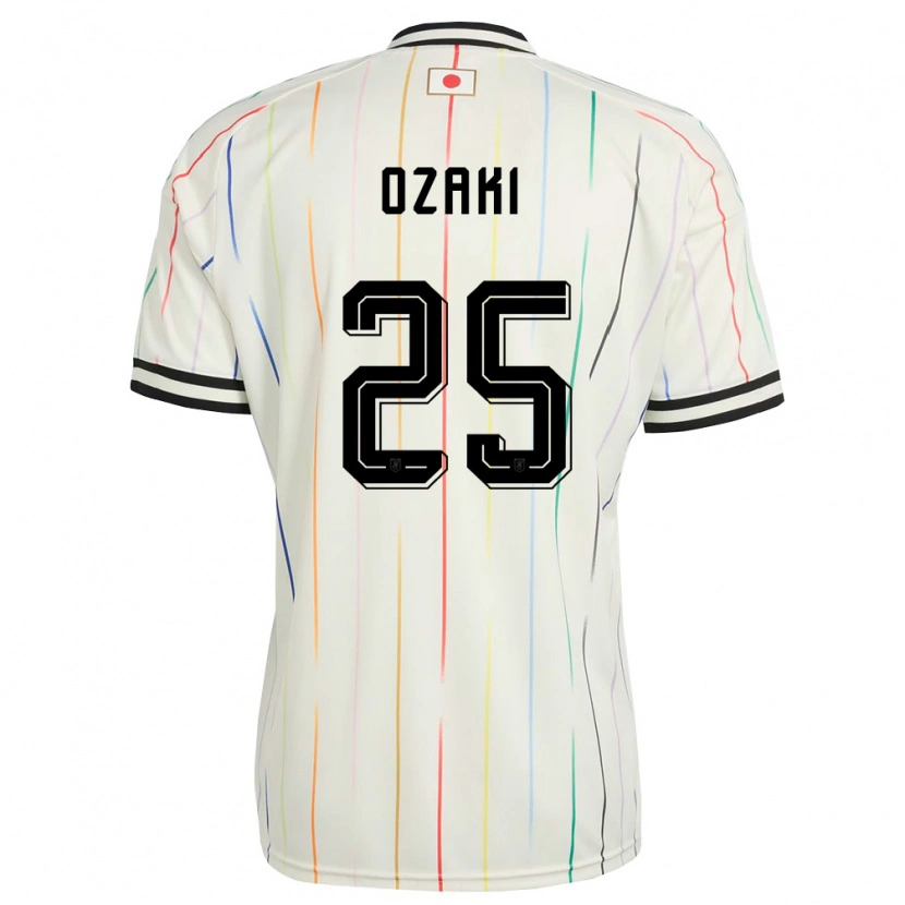 Danxen Men Japan Kairu Ozaki #25 White Black Away Jersey 26-28 T-Shirt