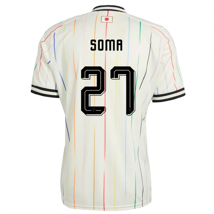 Danxen Men Japan Yuki Soma #27 White Black Away Jersey 26-28 T-Shirt