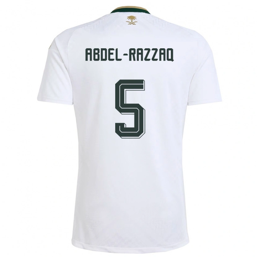Danxen Men Saudi Arabia Lana Abdel Razzaq #5 White Green Gold Away Jersey 26-28 T-Shirt