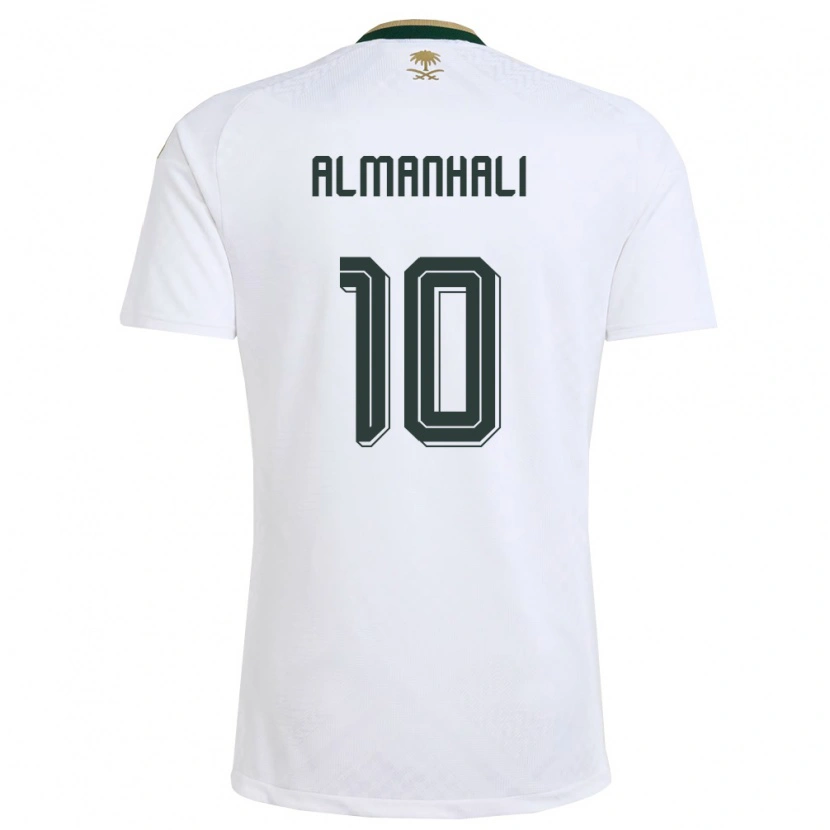 Danxen Men Saudi Arabia Suwailem Almanhali #10 White Green Gold Away Jersey 26-28 T-Shirt