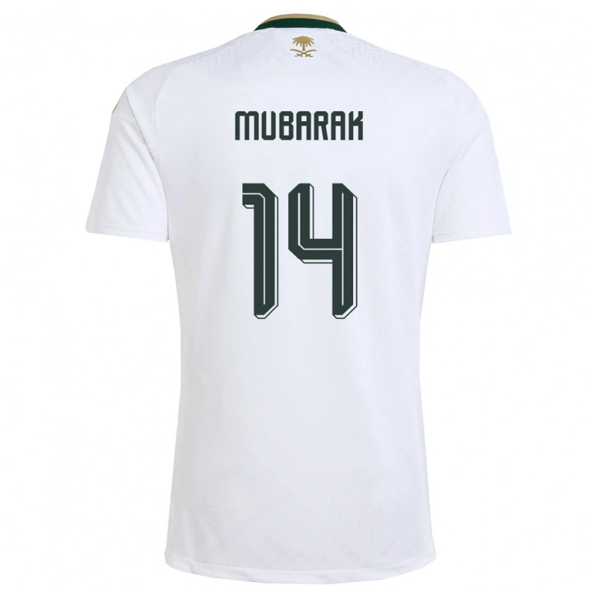 Danxen Men Saudi Arabia Al Bandari Mubarak #14 White Green Gold Away Jersey 26-28 T-Shirt