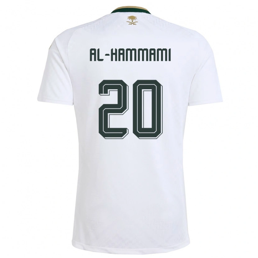 Danxen Men Saudi Arabia Hammam Al-Hammami #20 White Green Gold Away Jersey 26-28 T-Shirt